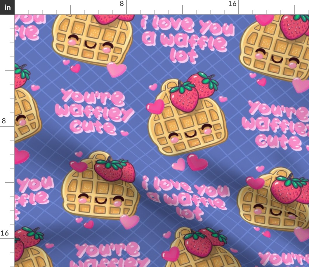 You're Waffley Cute Kawaii Valentine's Day Apron 12 Inch Repeat