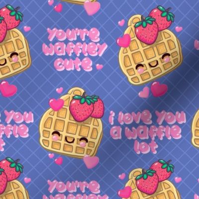 You're Waffley Cute Kawaii Valentine's Day Apron 6 Inch Repeat
