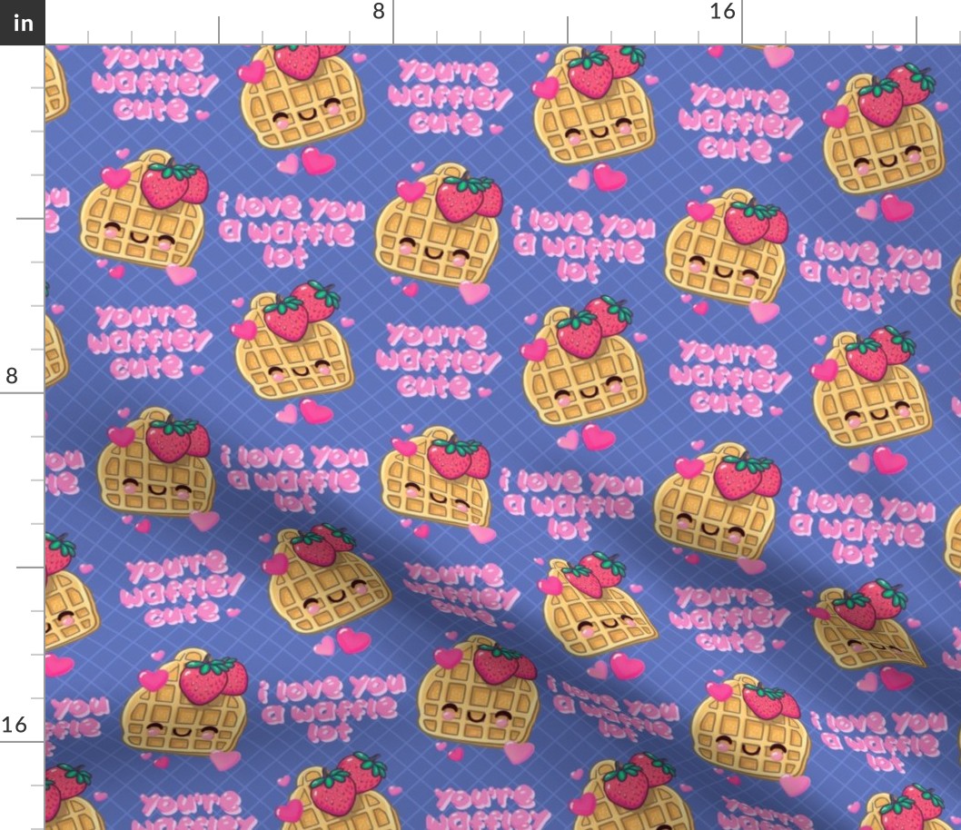You're Waffley Cute Kawaii Valentine's Day Apron 6 Inch Repeat