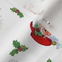 Vintage Santa Claus Print - White Background LG