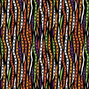 Rustic Striped Stripes in Halloween Colors - Large