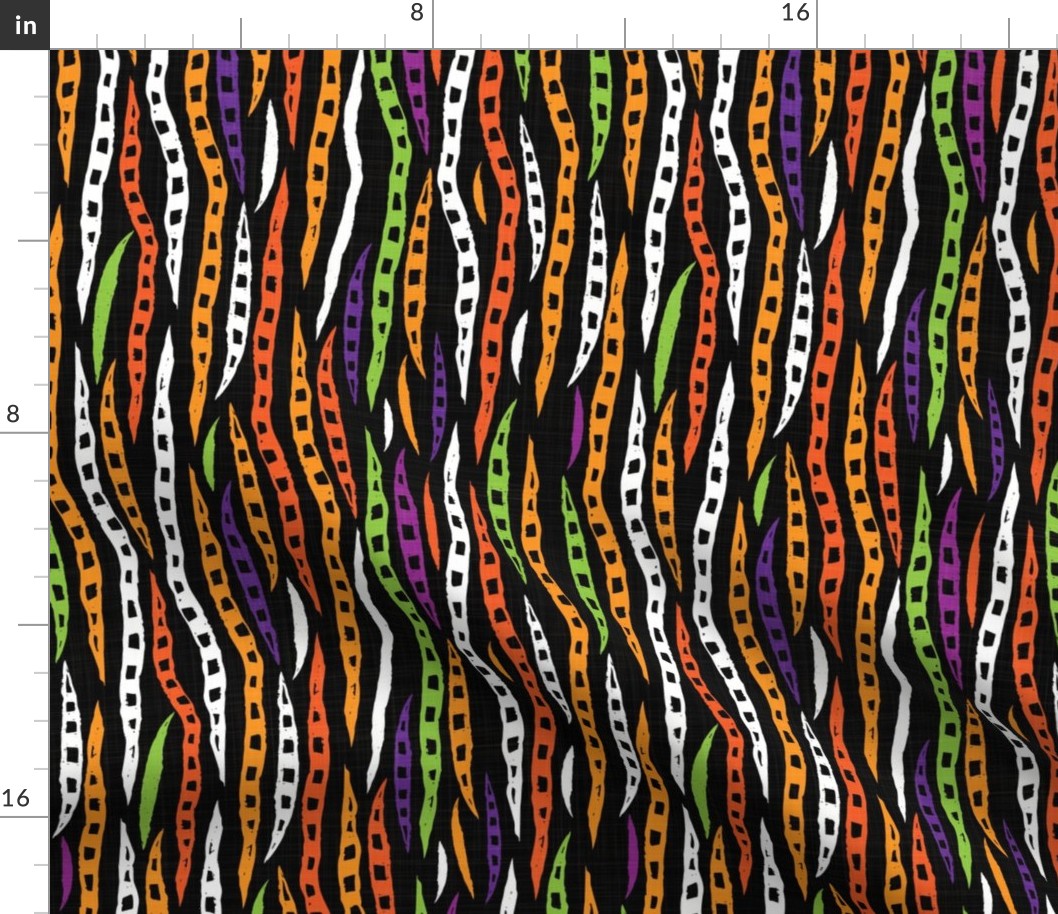 Rustic Striped Stripes in Halloween Colors - Large