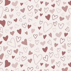 tossed hearts pinks