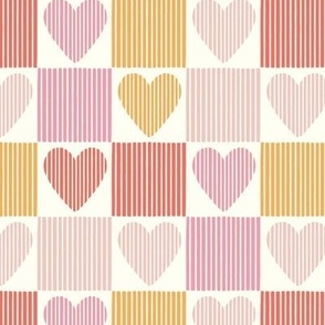 Sweet ValentineaHeart Checkerboard-Bright Multicolor