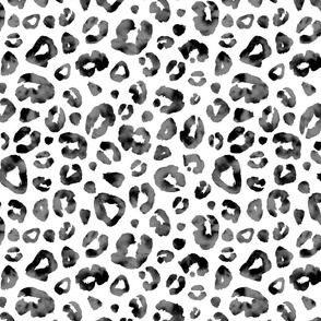 Leopard skin print. Black and white 