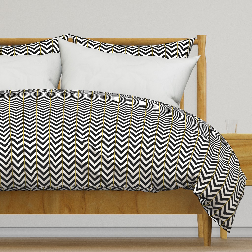 Broken Chevron with Yellow