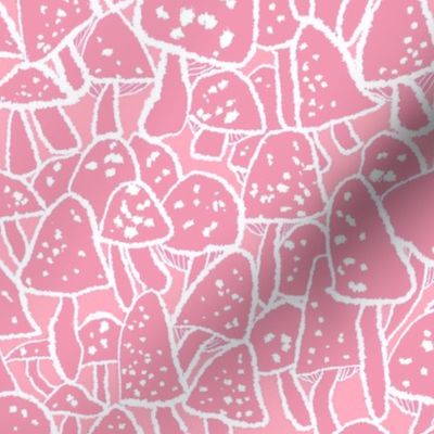 Button Mushrooms Pink