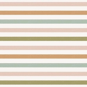 even hand drawn stripes in dusty rainbow - small