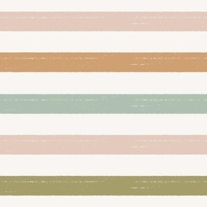 even hand drawn stripes in dusty rainbow - medium