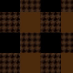 Fine houndstooth gingham - brown