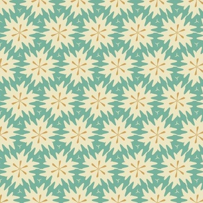 Abstract floral in Retro colors