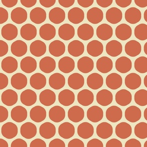 Copper Red Polka Dots 