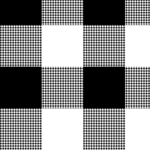 Fine houndstooth gingham - white