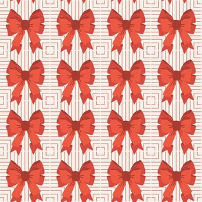 Holiday Bow Geometric | Red