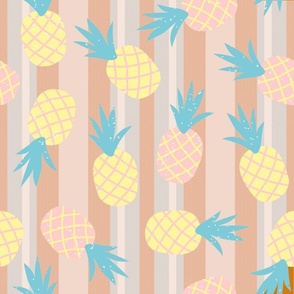 Pastel Pineapple Stripes