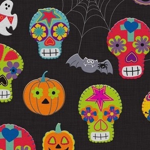 Large // Halloween patchwork stickers