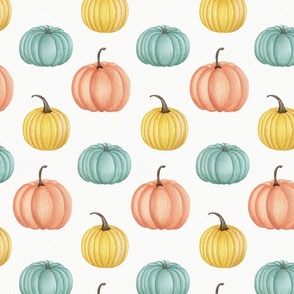 medium // Pastel Pumpkins hand painted 