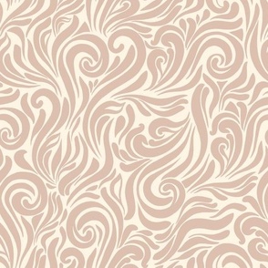 Cream abstract modern waves. Baby girl beige waves.  Design #1092. 