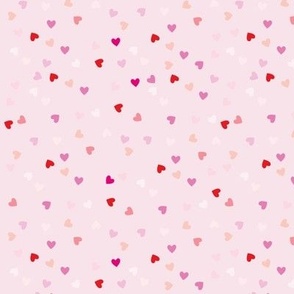 Ditsy Valentine Hearts / Light Pink - Valentine's Day