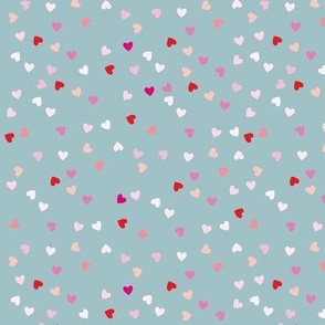 Ditsy Valentine Hearts / Seascape - Valentine's Day