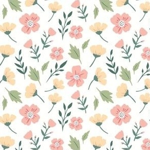 Light seamless floral pattern small