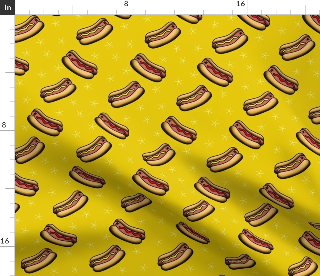 Hot Dog Tattoo Yellow