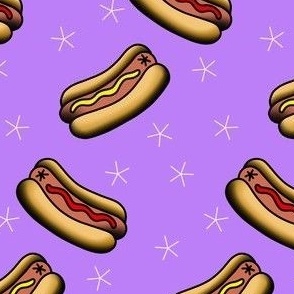Hot Dog Tattoo Purple