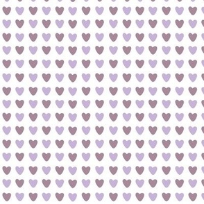 Modern violet love hearts on white