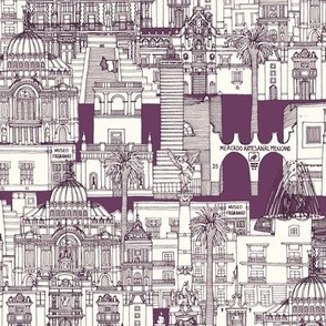 Mexico City toile amethyst small