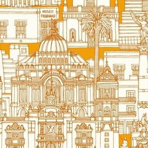 Mexico City toile orange