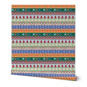 Christmas Fairisle - Medium Scale - Bold Retro