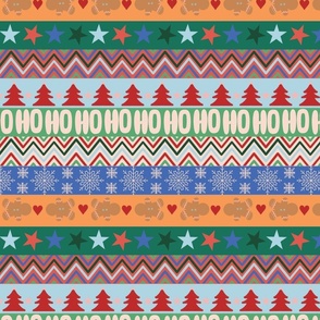 Christmas Fairisle - Medium Scale - Bold Retro