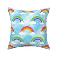 Large Scale Candy Color Rainbows and Clouds