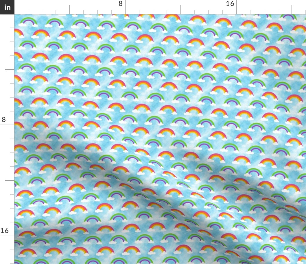 Small Scale Candy Color Rainbows and Clouds