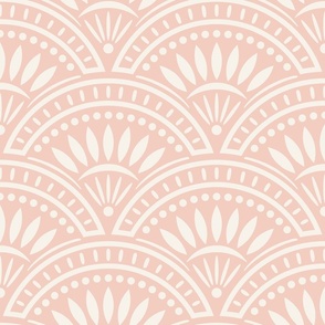 Art Deco Scallop | Large Scale | Peachy Pink