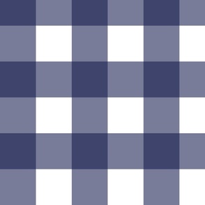 Oversized gingham dark navy