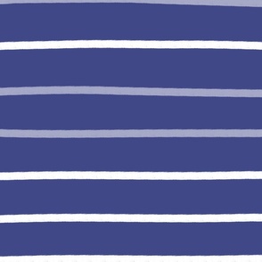 Oversized hand drawn stripes marine