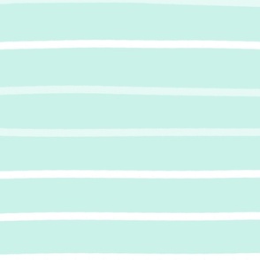 Oversized hand drawn stripes mint