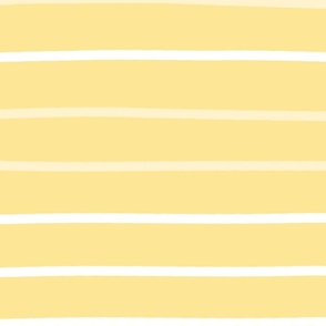 Oversized hand drawn stripes sunshine yellow