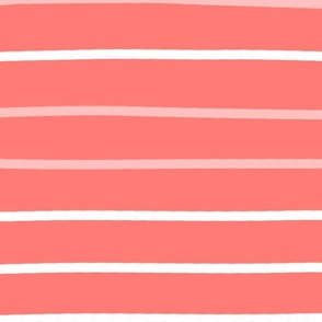 Oversized hand drawn stripes red