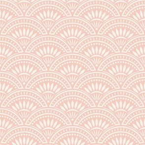 Art Deco Scallop | Medium Scale | Peachy Pink