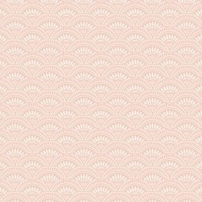 Art Deco Scallop | Tiny Scale | Faded Peachy Pink