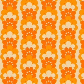 Retro orange Flower Path 