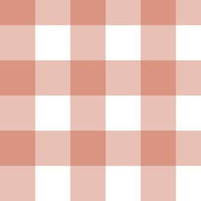 Oversized gingham terracotta