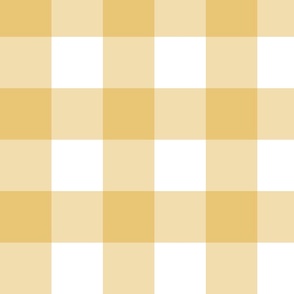 Oversized gingham mustard gold