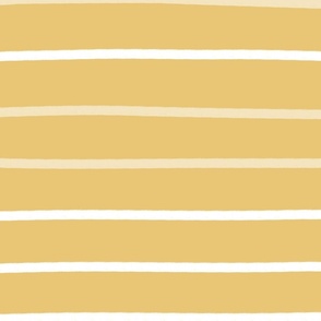 Oversized hand drawn stripes mustard gold