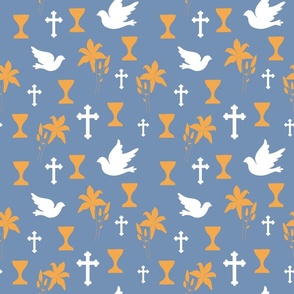 Christian symbol seamless pattern