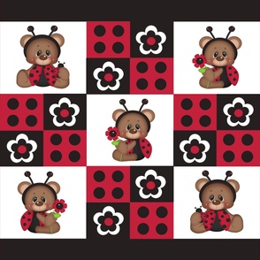 Red Ladybug Quilt Baby Girl