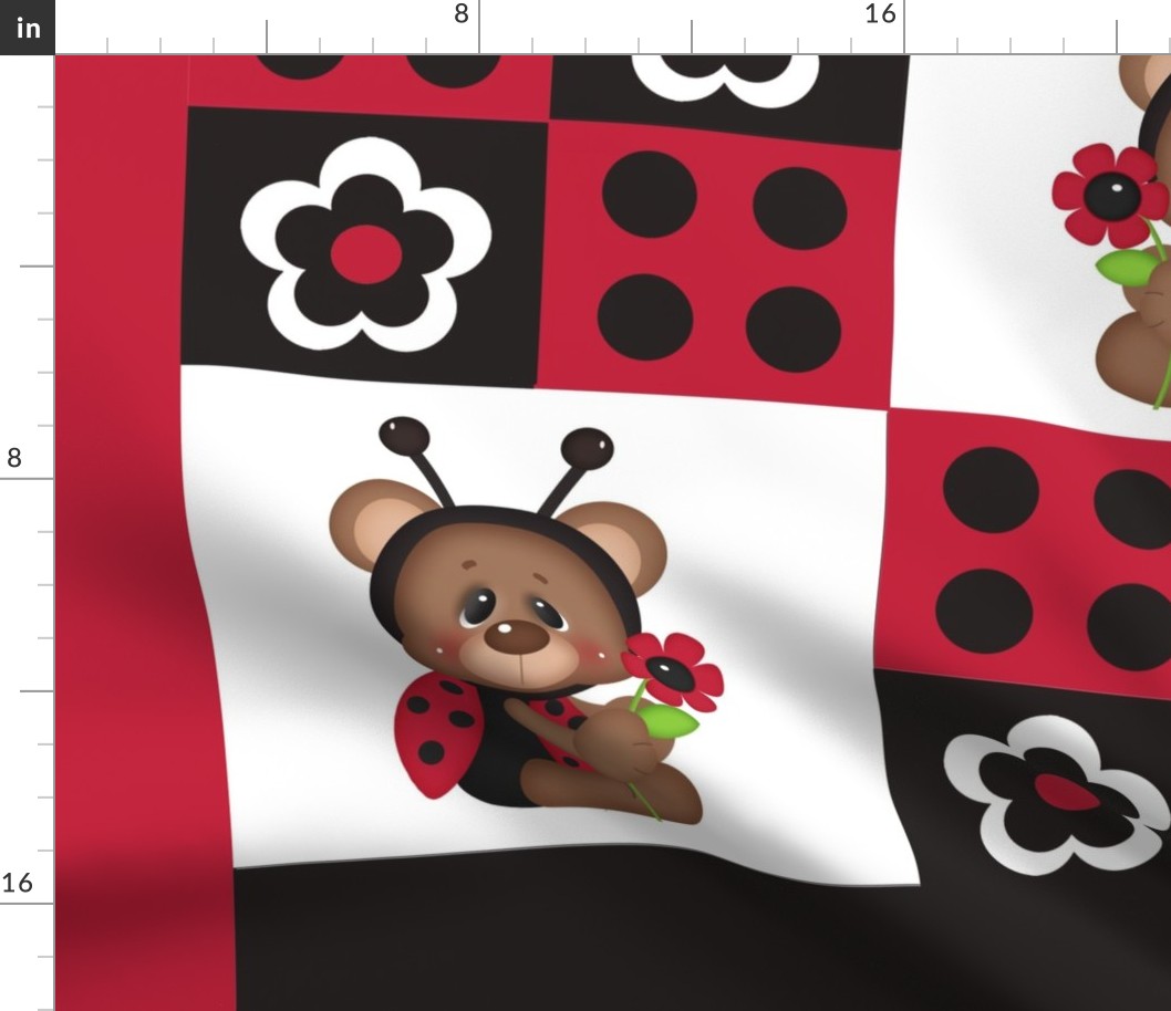 Red Ladybug Quilt Baby Girl