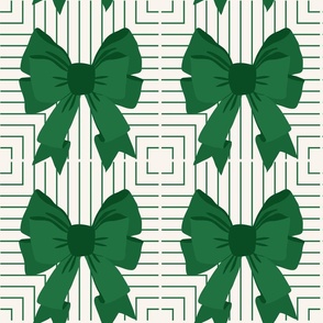 Holiday Bow Geometric | Green